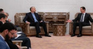 El Presidente al-Assad recibe al Canciller iraní