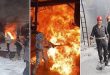 تلاش های استثنایی کارکنان پالایشگاه حمص و آتش نشانان برای خاموش کردن آتش واحد 100
