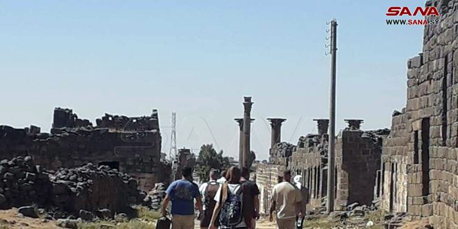 بازدید یک گروه توریستی اسلواگی از شهر بصری الشام در حومه درعا