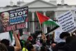 הפגנות מול הביית הלבן נגד התוקפנות הישראלית בעזה והפריצה לרפיח
